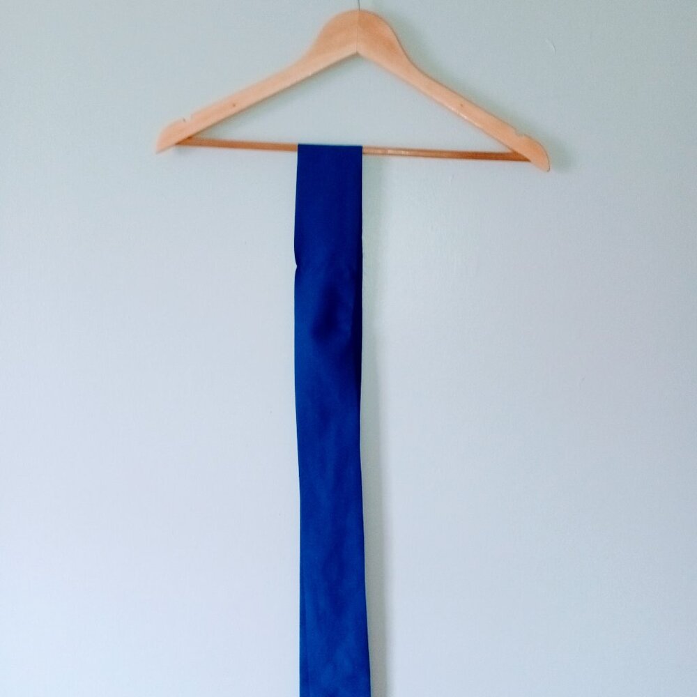 Blue silk tie